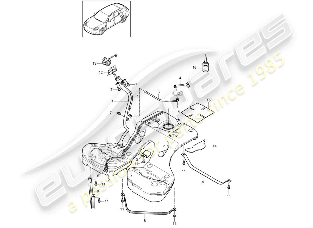 a part diagram from the porsche 2010 (panamera 970) parts catalogue