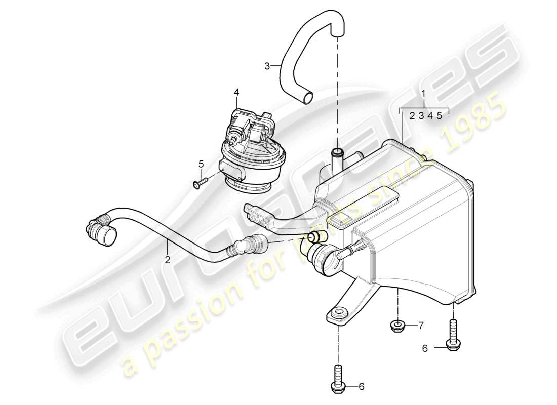a part diagram from the porsche cayenne parts catalogue