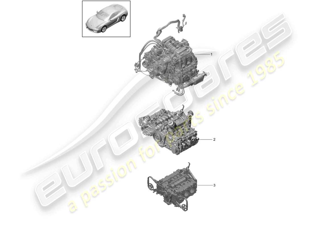 a part diagram from the porsche 2015 (981 cayman) parts catalogue