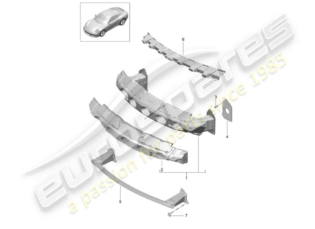 a part diagram from the porsche 2018 (991-2) parts catalogue