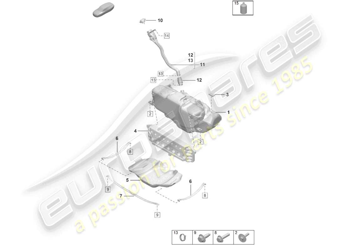 a part diagram from the porsche 2019 (992-1) parts catalogue