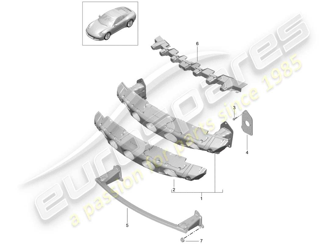 a part diagram from the porsche 2017 (991-2) parts catalogue