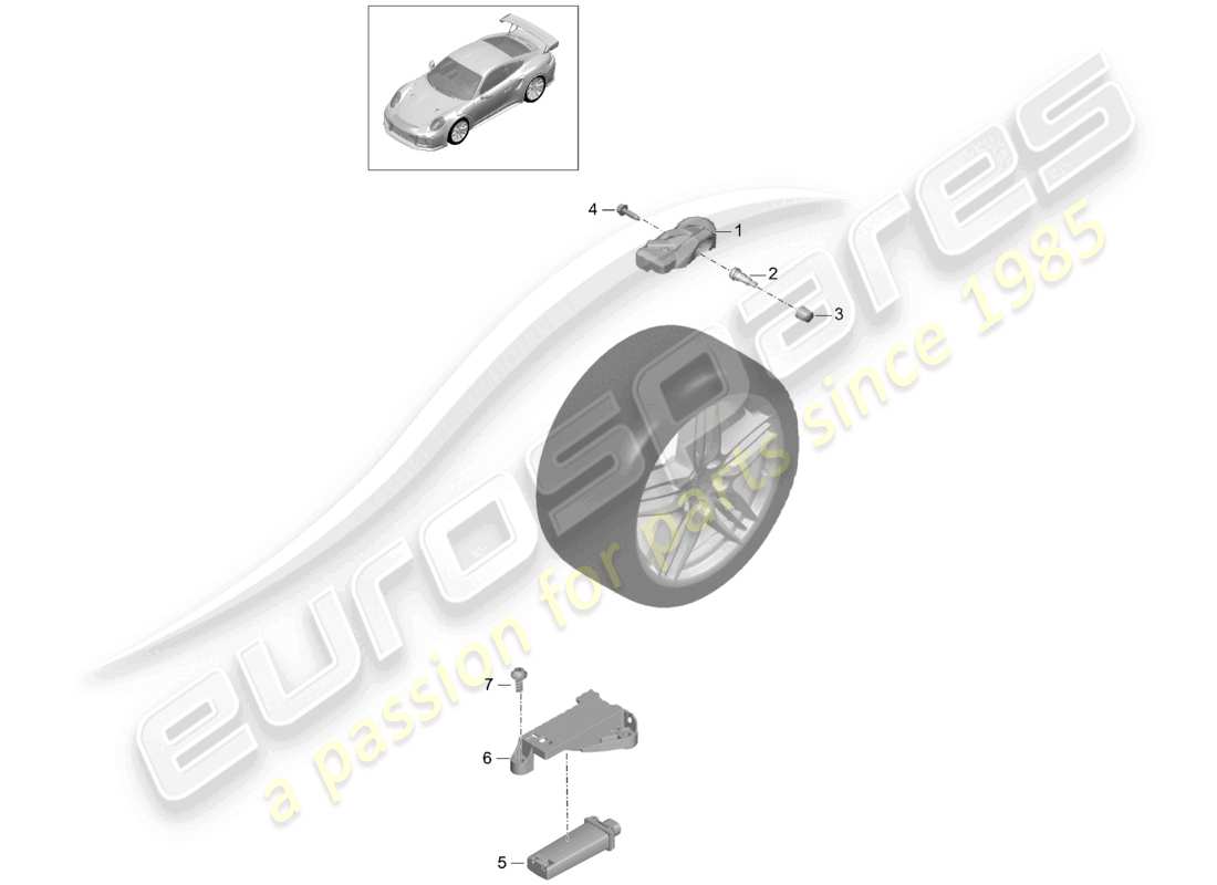 VIEW PARTS DIAGRAMS FROM THE PORSCHE 991 PARTS CATALOGUE a part diagram from the porsche 991 parts catalogue