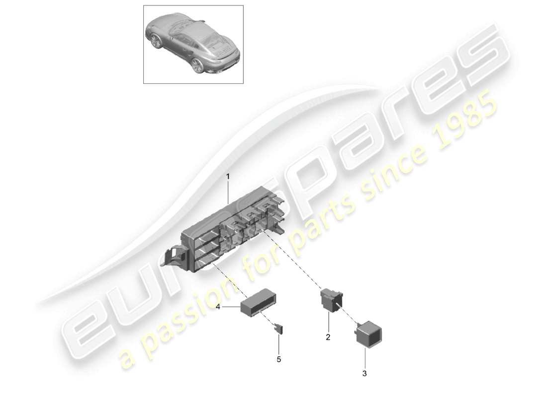 a part diagram from the porsche 991 parts catalogue