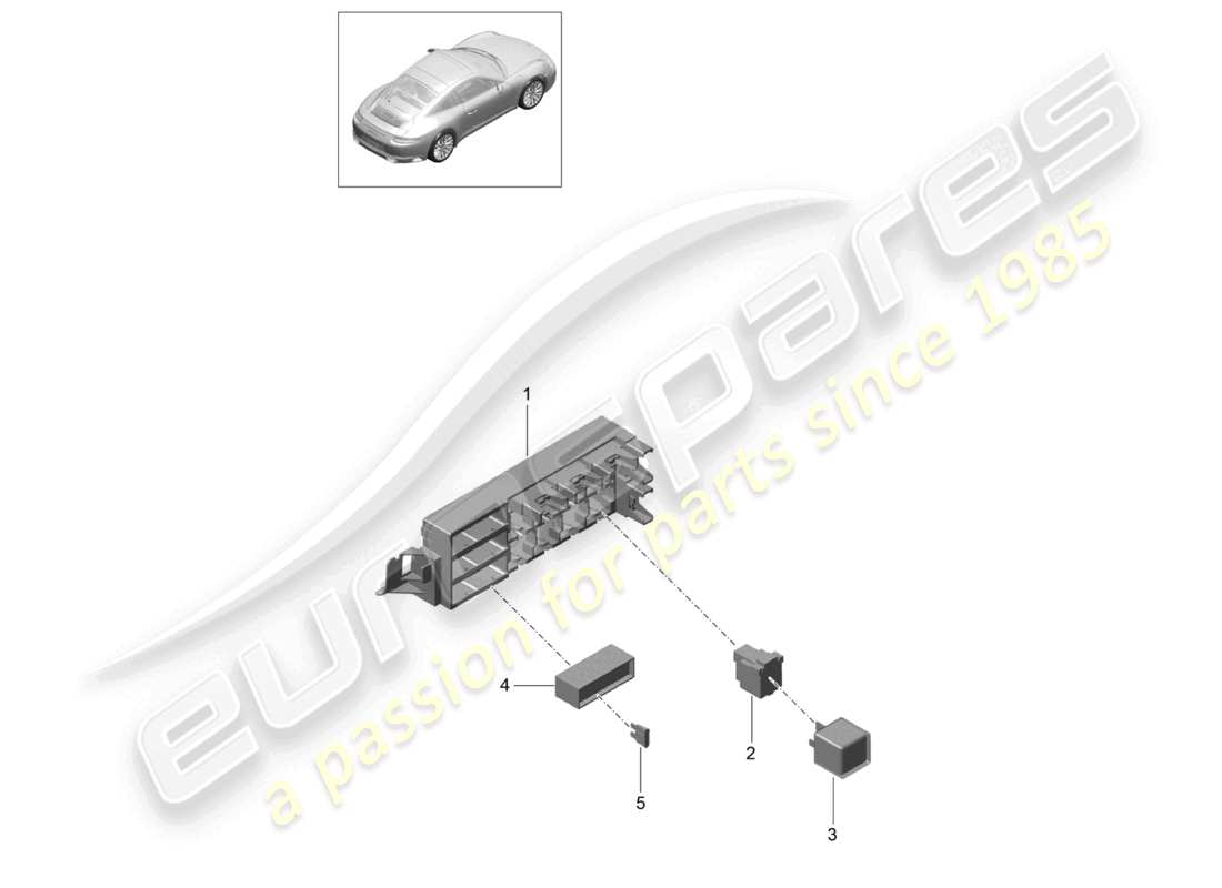 a part diagram from the porsche 991 parts catalogue