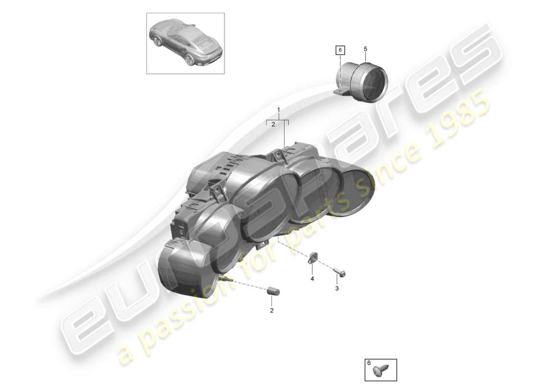 a part diagram from the porsche 2020 (991-2 turbo) parts catalogue
