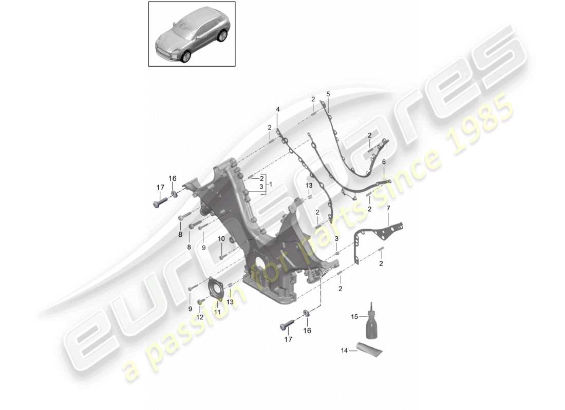 a part diagram from the porsche macan parts catalogue