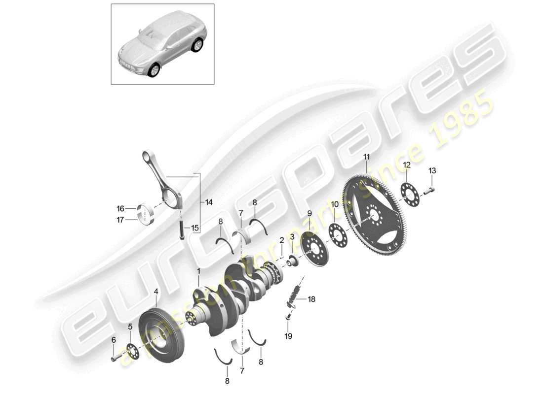 a part diagram from the porsche macan parts catalogue