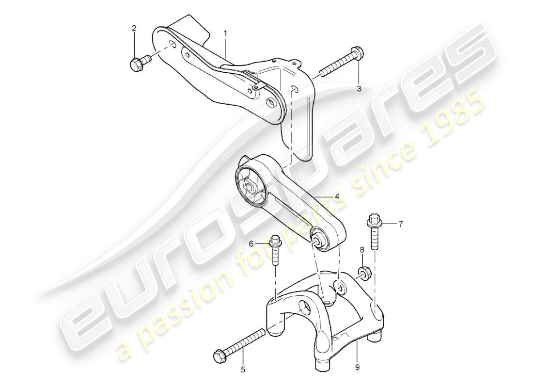a part diagram from the porsche cayenne parts catalogue