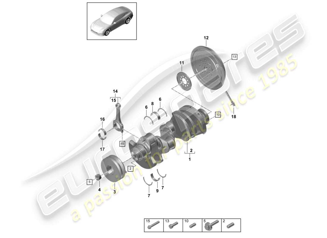 a part diagram from the porsche panamera parts catalogue