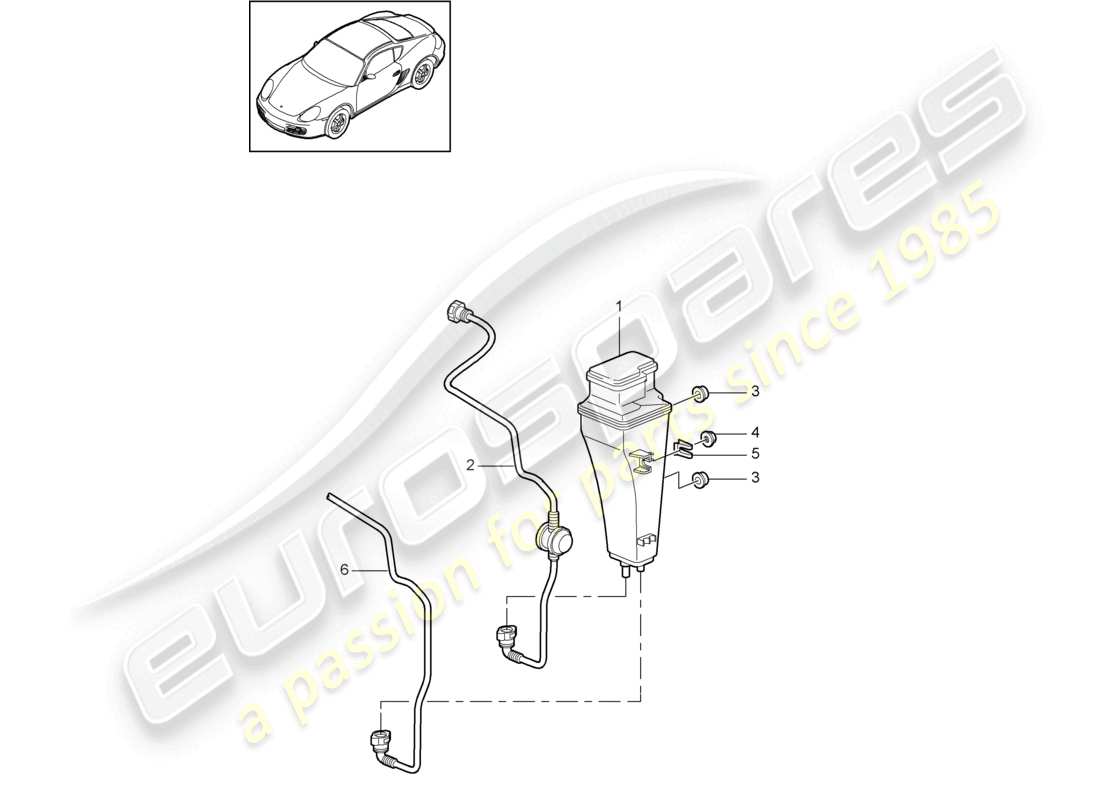 a part diagram from the porsche 2009 (987 cayman) parts catalogue
