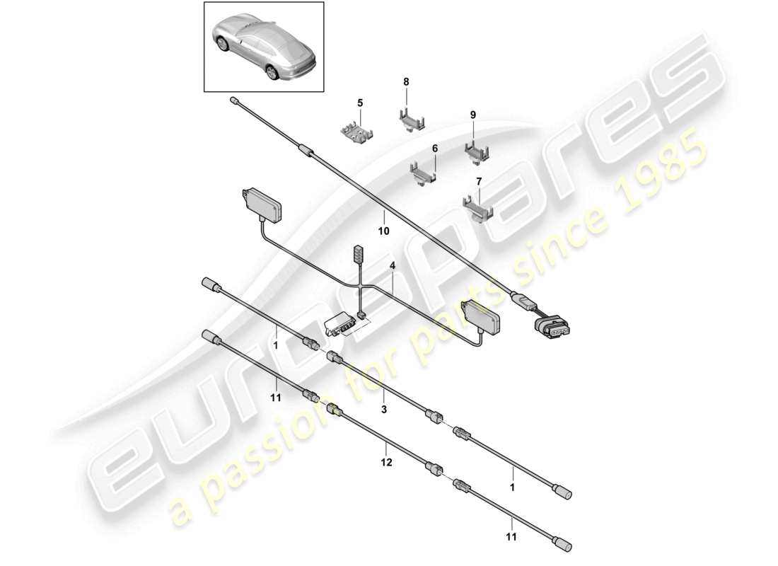 a part diagram from the porsche panamera parts catalogue