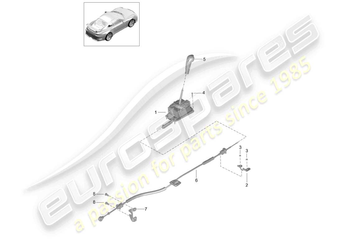 a part diagram from the porsche 991 parts catalogue