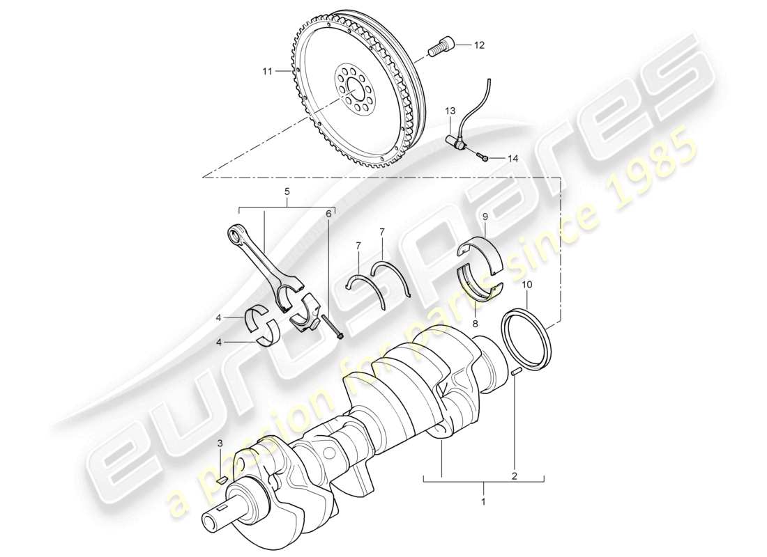 a part diagram from the porsche 2008 (cayenne e1 9pa) parts catalogue