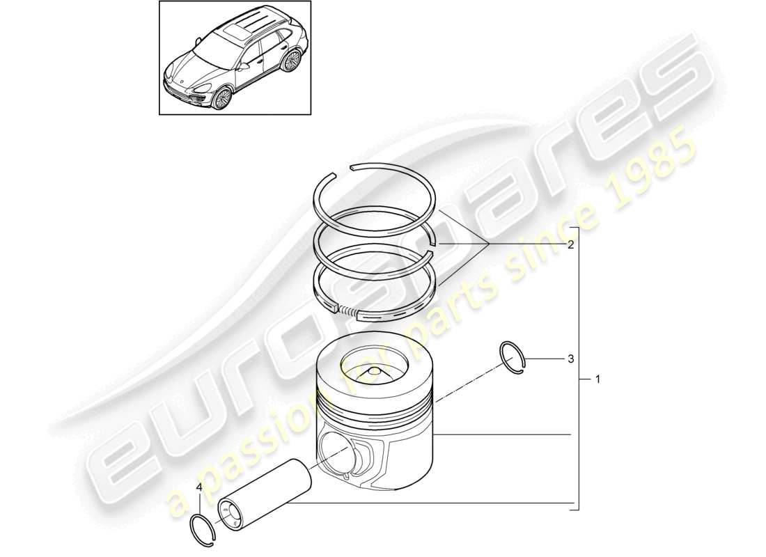 a part diagram from the porsche 2013 (cayenne e2 92a) parts catalogue