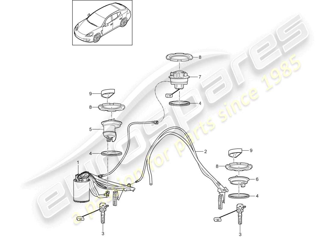VIEW PARTS DIAGRAMS FROM THE PORSCHE PANAMERA PARTS CATALOGUE a part diagram from the porsche panamera parts catalogue