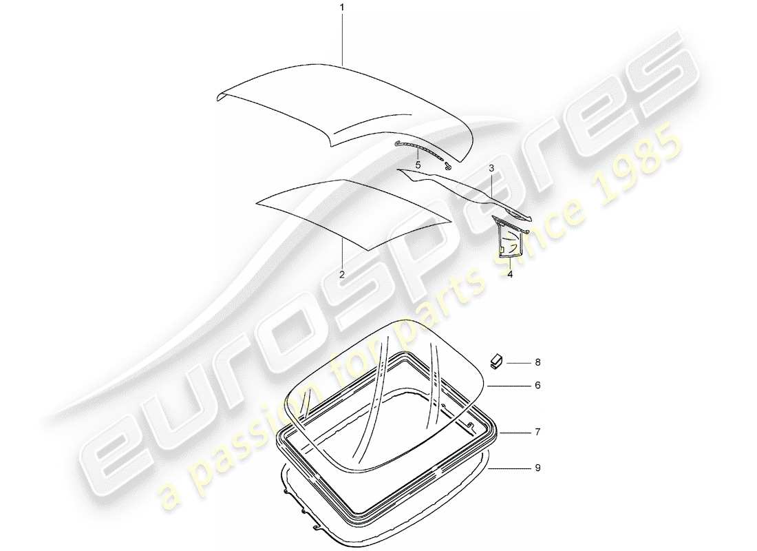 a part diagram from the porsche 996 parts catalogue