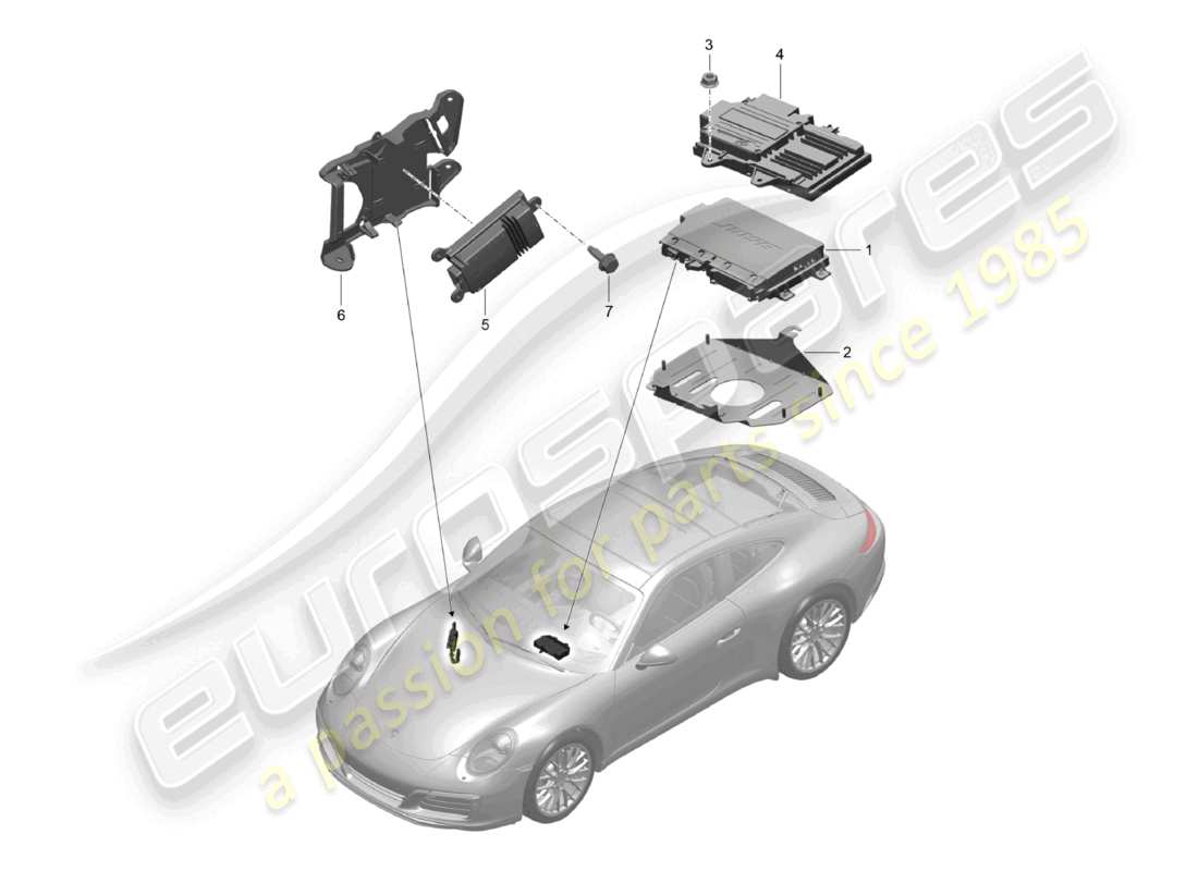 a part diagram from the porsche 2017 (991-2) parts catalogue