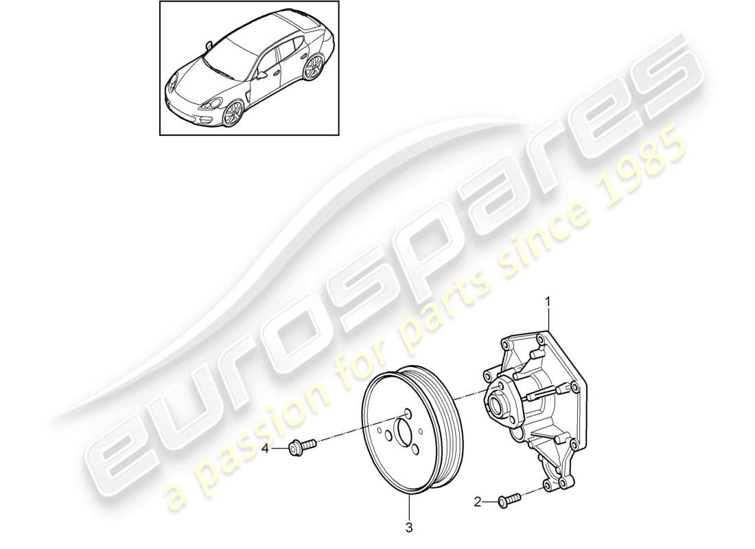 a part diagram from the porsche 2012 (panamera 970) parts catalogue