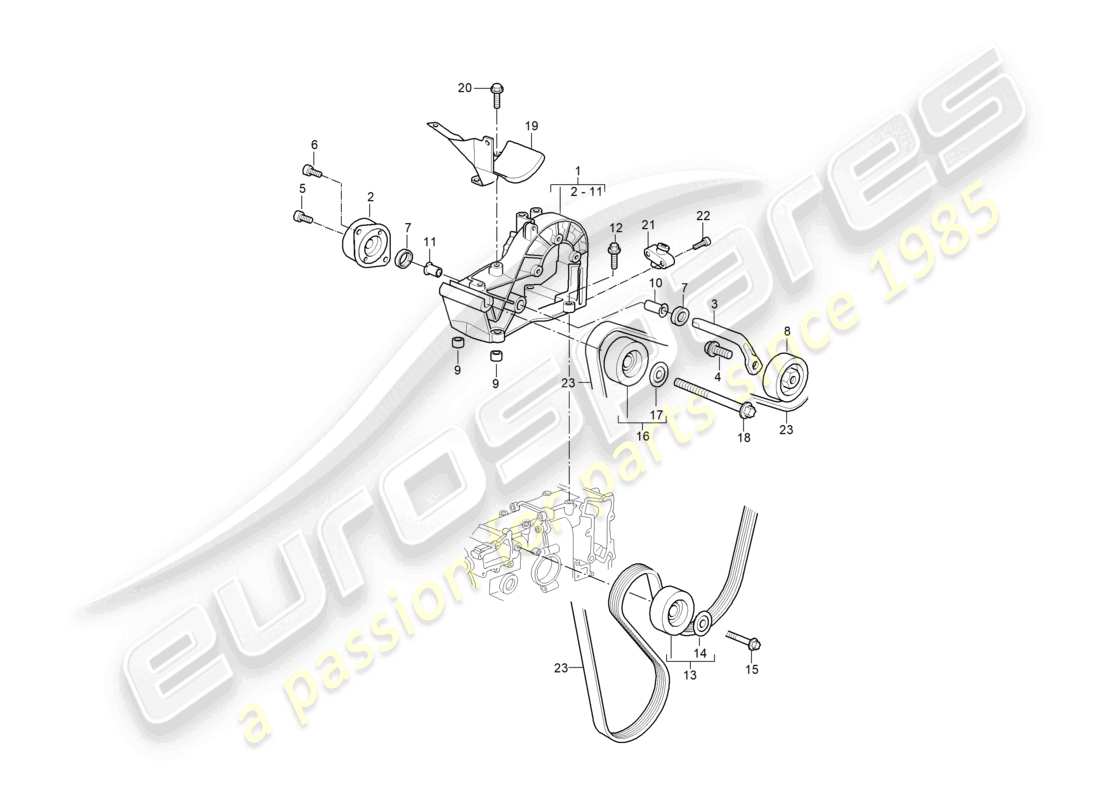 a part diagram from the porsche cayman parts catalogue