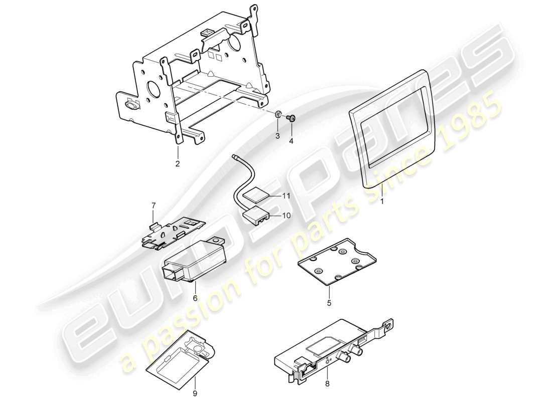 a part diagram from the porsche panamera parts catalogue
