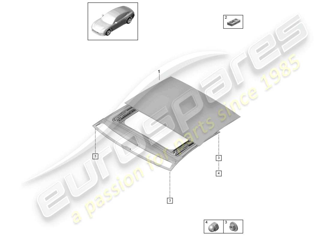 a part diagram from the porsche panamera parts catalogue