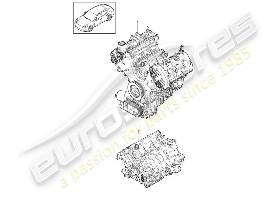 a part diagram from the porsche panamera parts catalogue