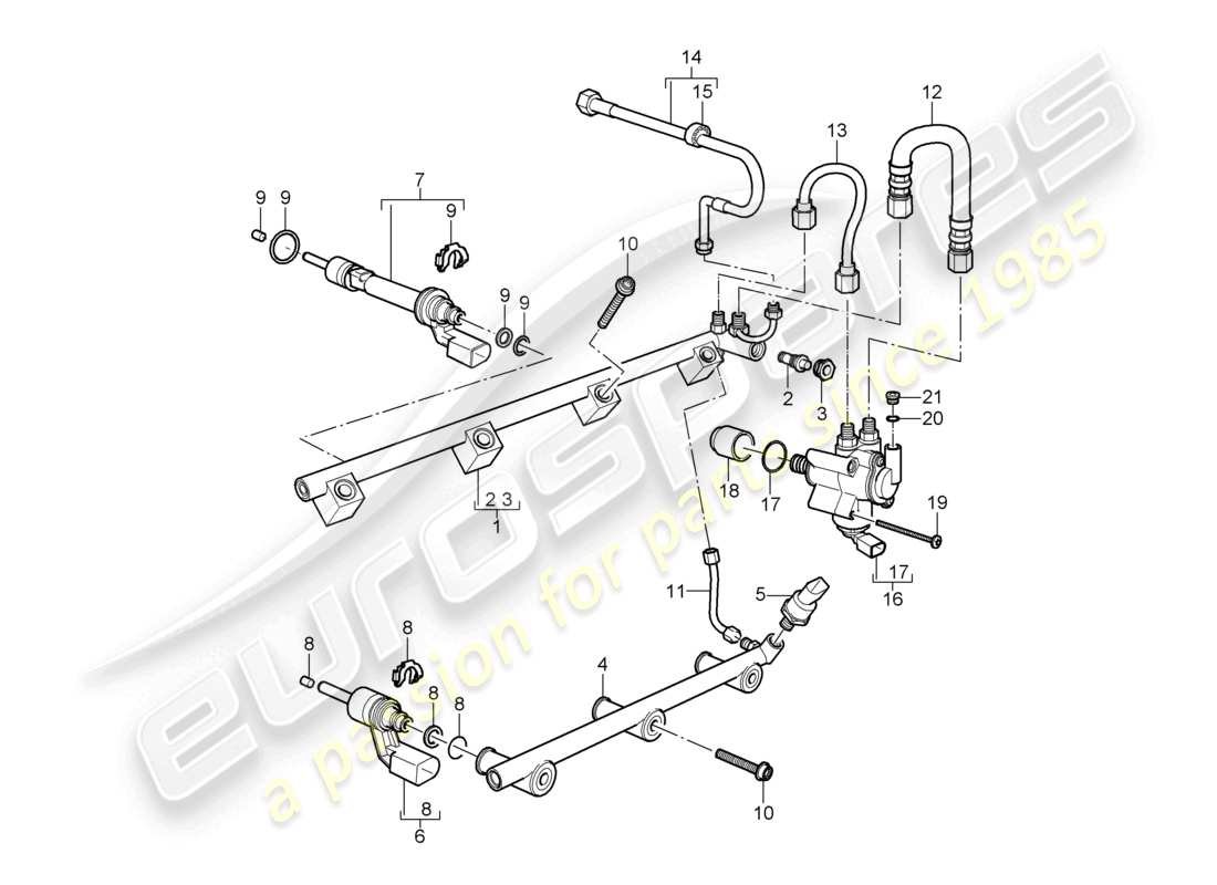 a part diagram from the porsche cayenne parts catalogue
