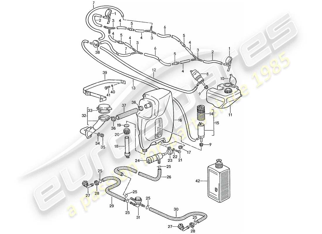 a part diagram from the porsche 1987 (928) parts catalogue