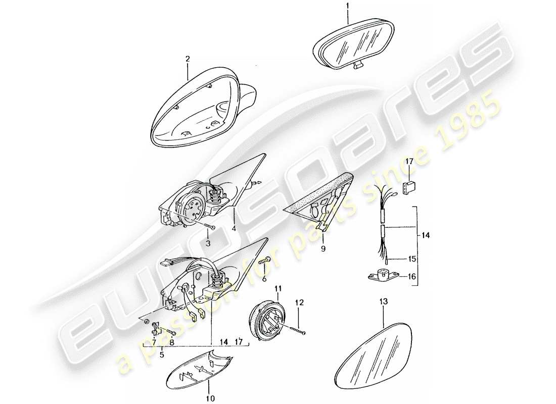 a part diagram from the porsche 996 parts catalogue