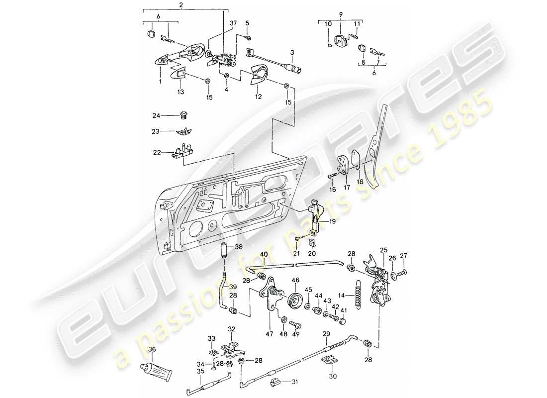 a part diagram from the porsche 1995 (993) parts catalogue