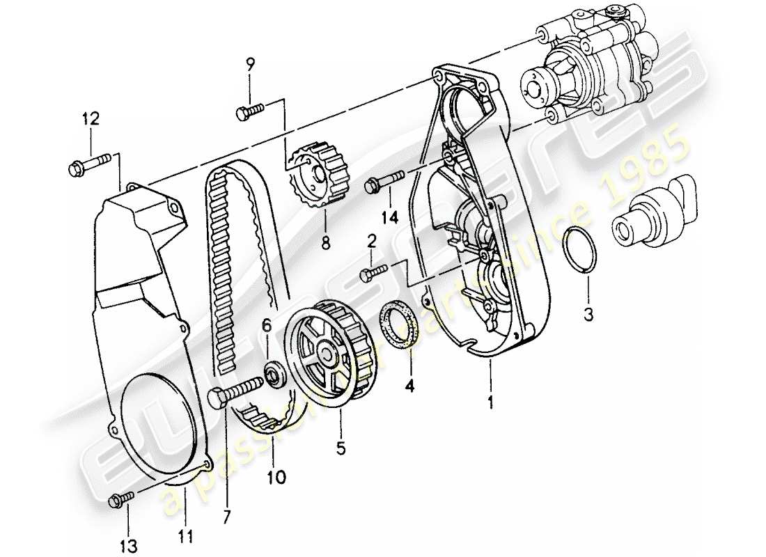 a part diagram from the porsche 993 parts catalogue