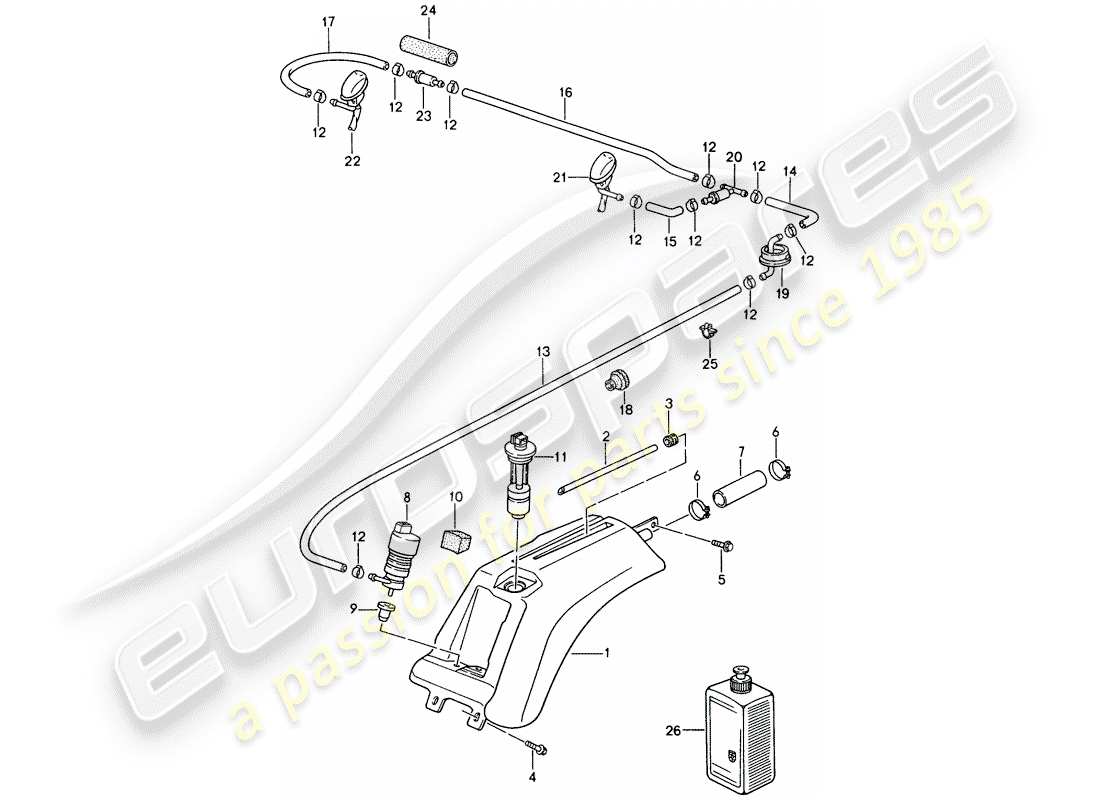 a part diagram from the porsche 993 parts catalogue