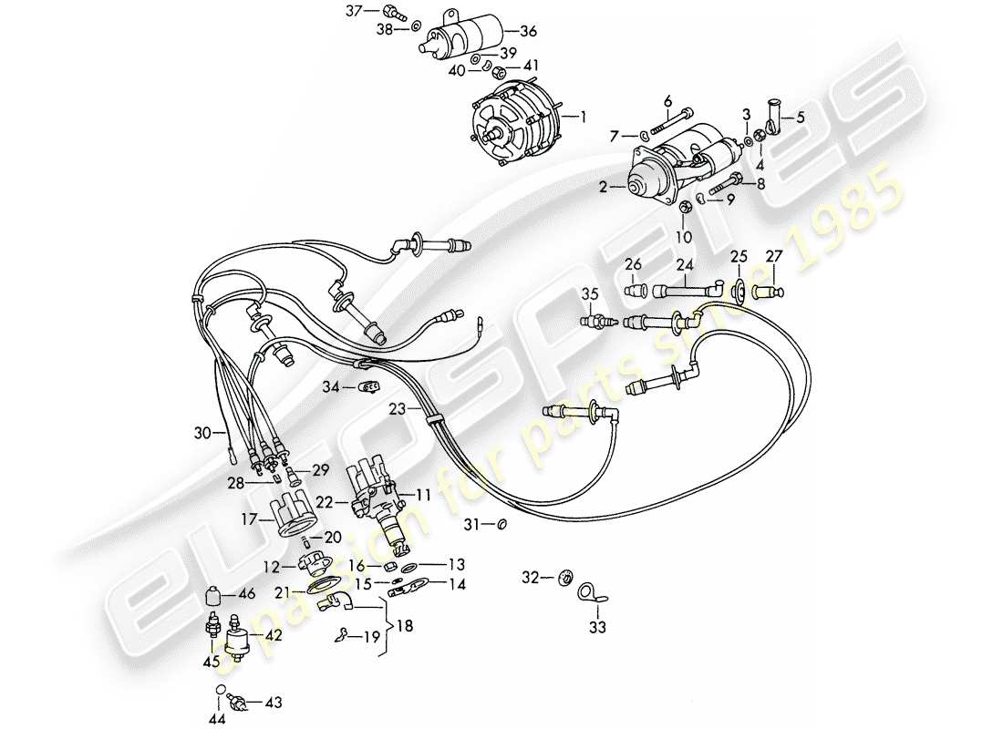 a part diagram from the porsche 1969 (911/912) parts catalogue