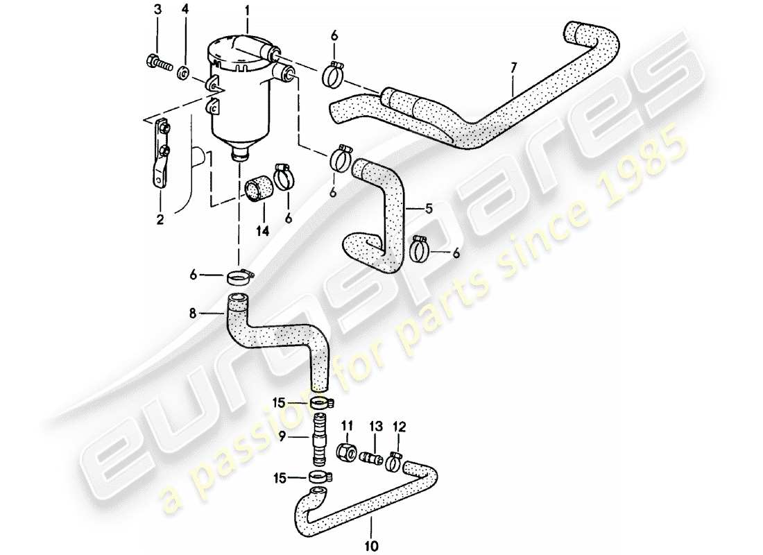 a part diagram from the porsche 911 parts catalogue