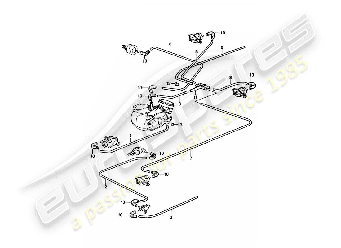 a part diagram from the porsche 928 parts catalogue