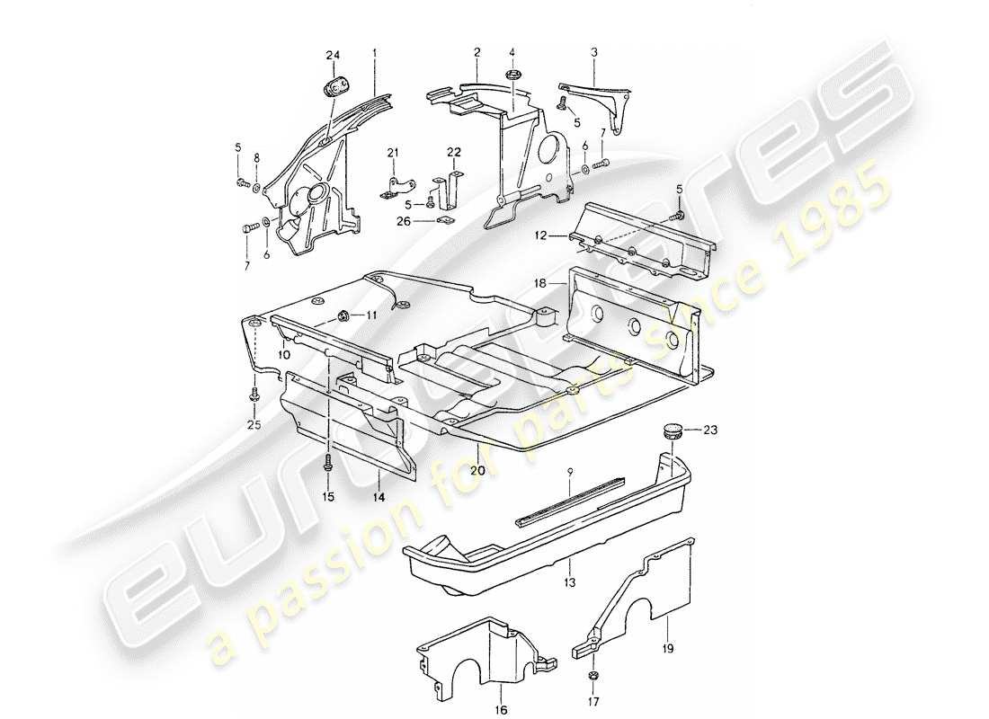 a part diagram from the porsche 1989 (964) parts catalogue