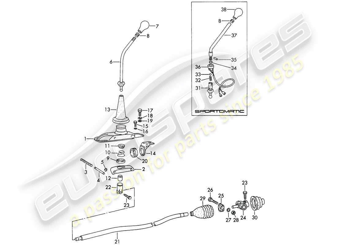 VIEW PARTS DIAGRAMS FROM THE PORSCHE 911 PARTS CATALOGUE a part diagram from the porsche 911 parts catalogue