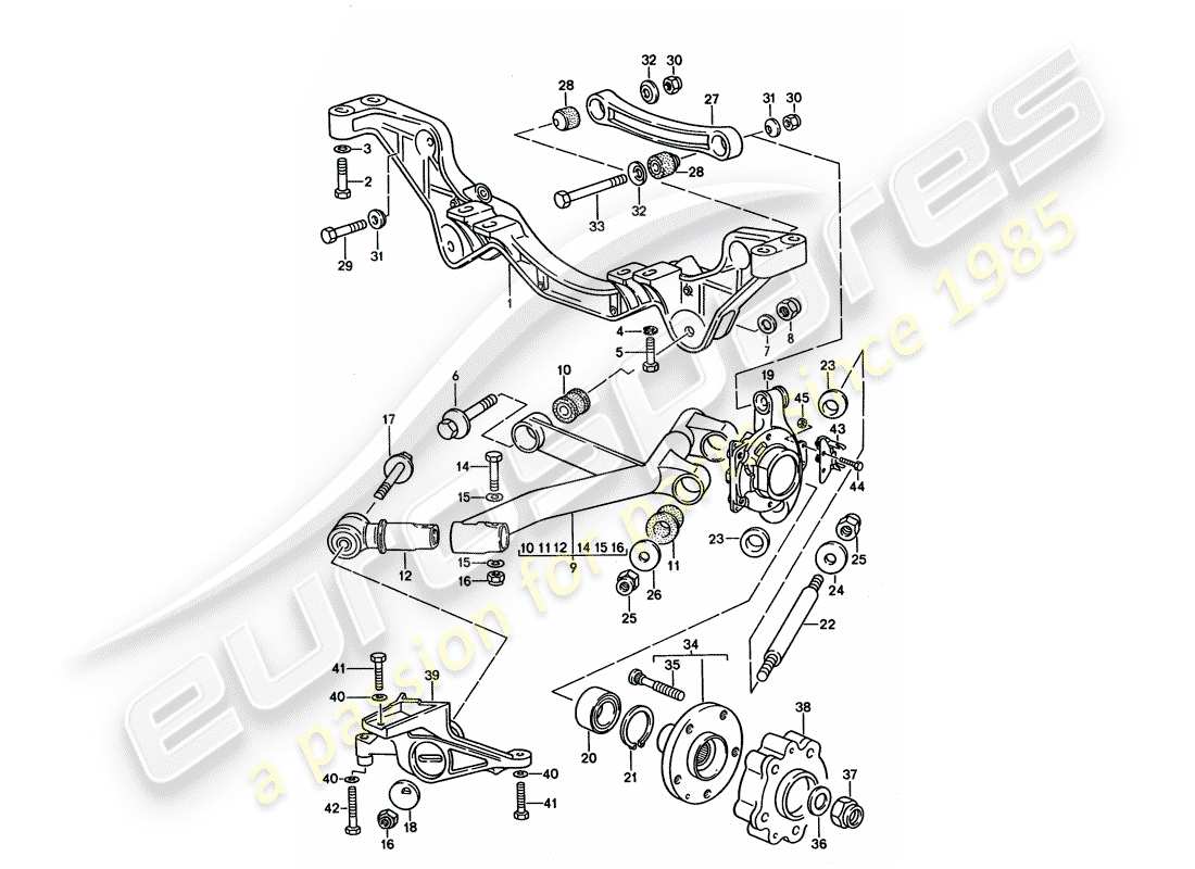 a part diagram from the porsche 1995 (928) parts catalogue