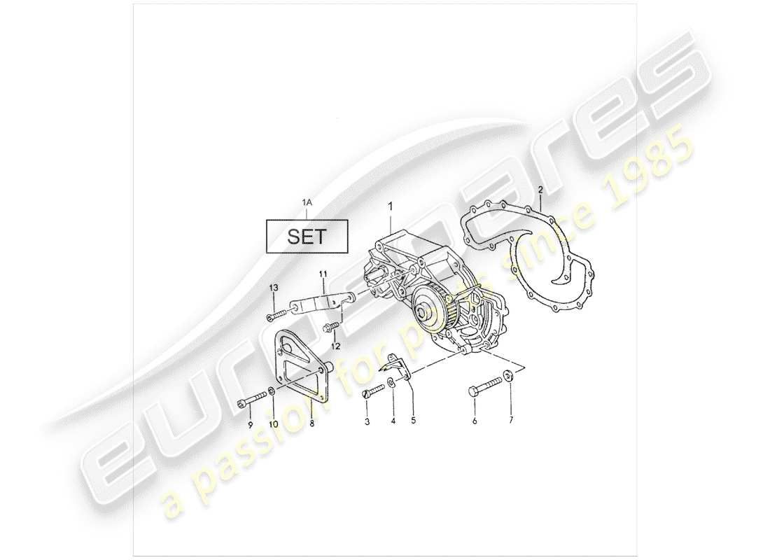 a part diagram from the porsche 1995 (928) parts catalogue