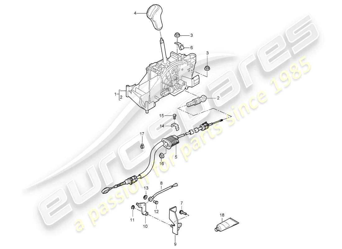 a part diagram from the porsche 2008 (987 boxster) parts catalogue
