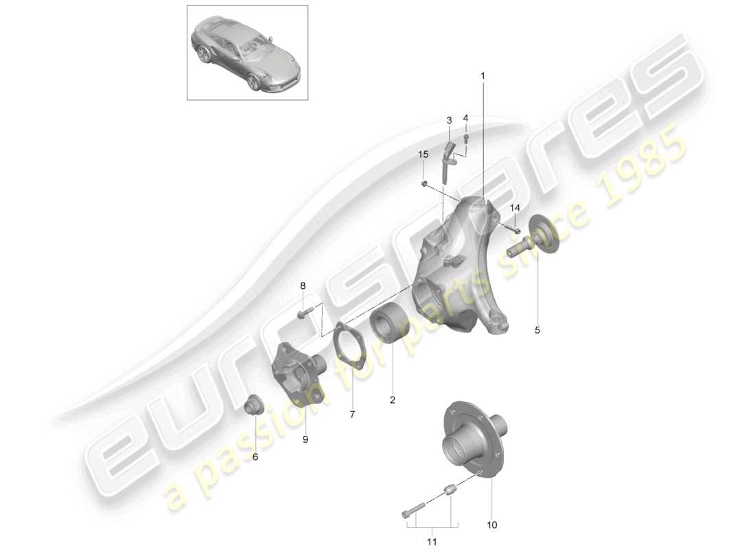 a part diagram from the porsche 991 parts catalogue