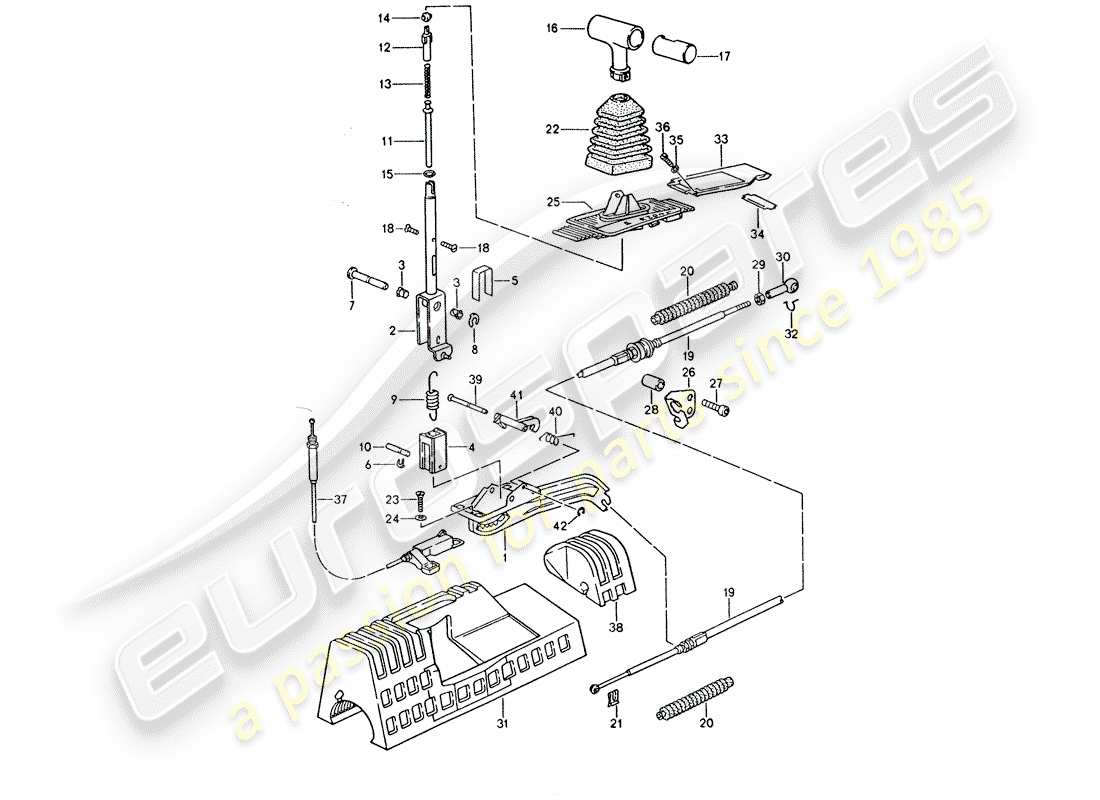 a part diagram from the porsche 928 parts catalogue