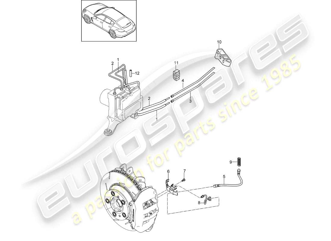a part diagram from the porsche 2016 (panamera 970) parts catalogue