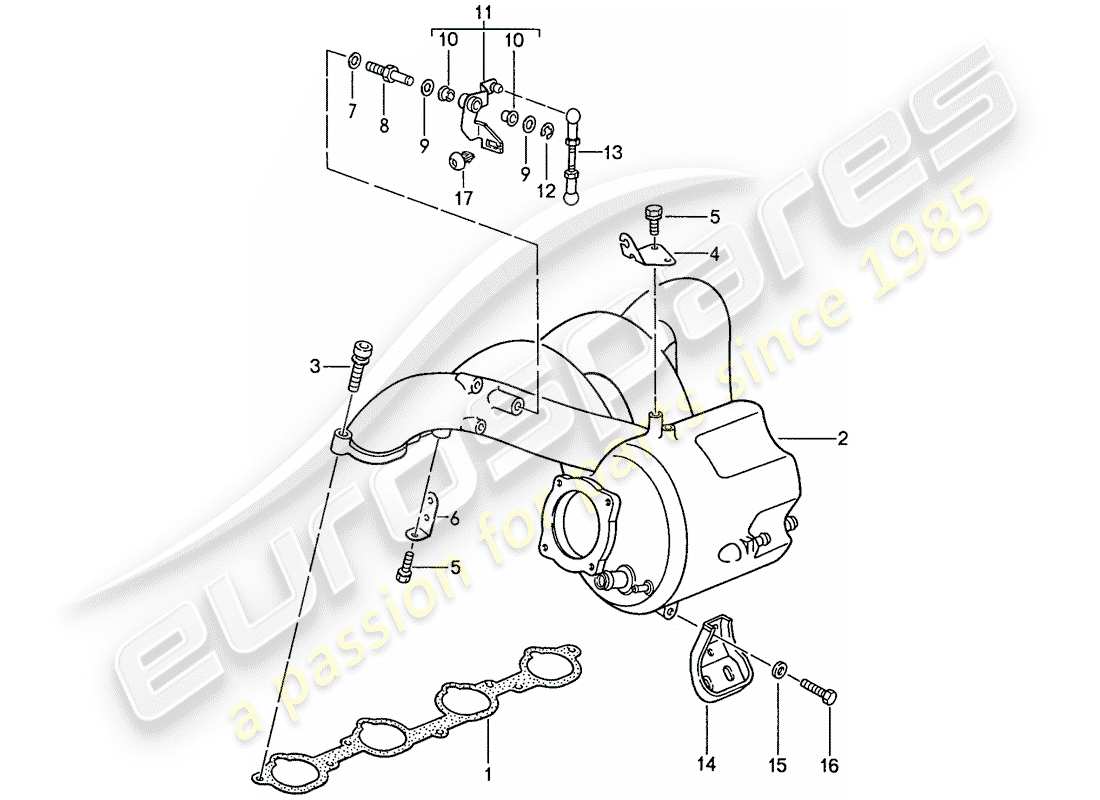 a part diagram from the porsche 944 parts catalogue