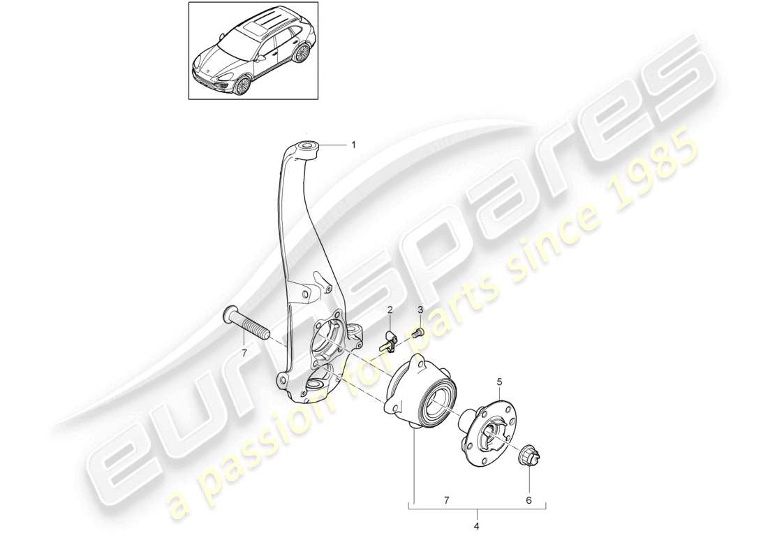 a part diagram from the porsche 2016 (cayenne e2 92a) parts catalogue