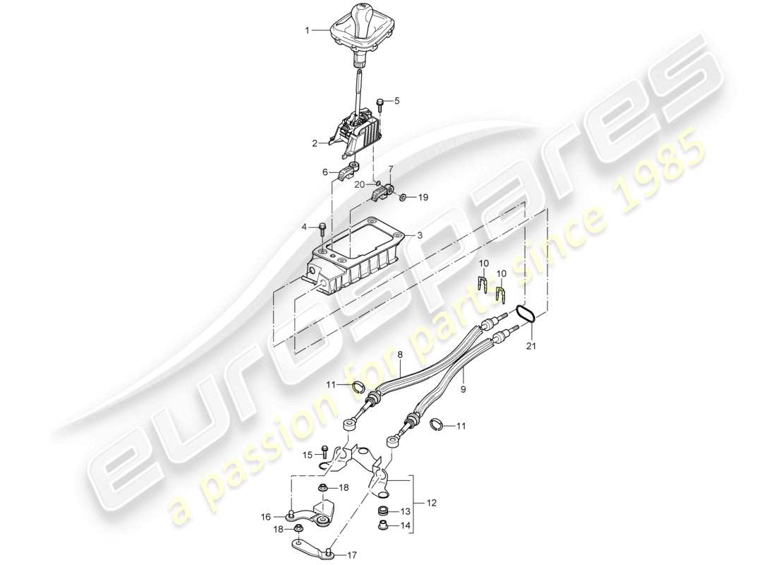 a part diagram from the porsche cayenne parts catalogue