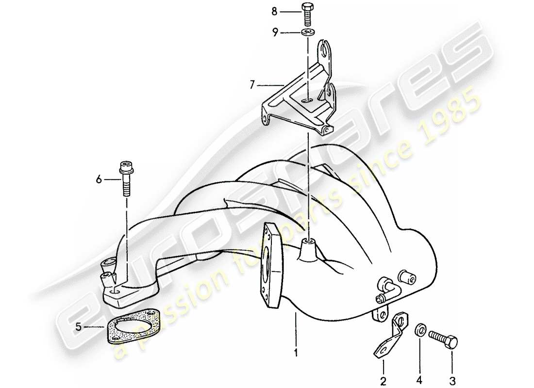 a part diagram from the porsche 944 parts catalogue