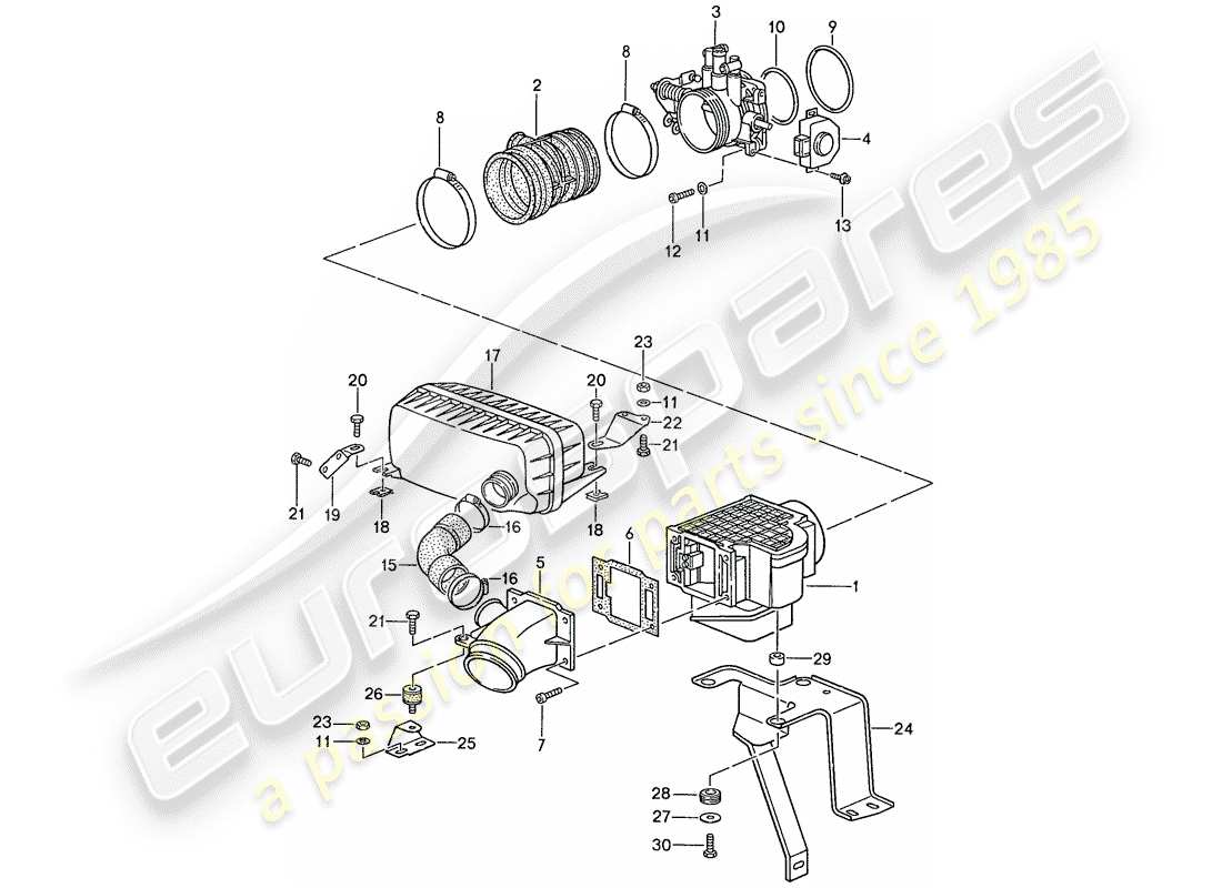 a part diagram from the porsche 944 parts catalogue
