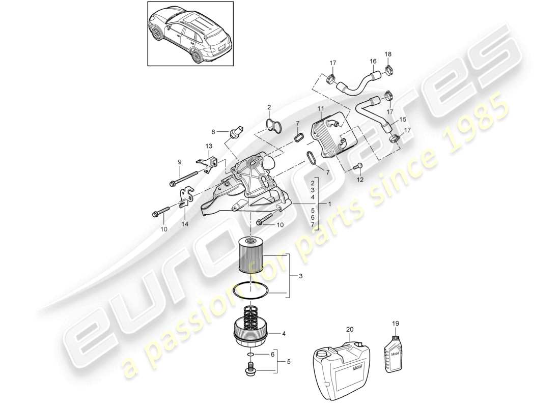 a part diagram from the porsche 2011 (cayenne e2 92a) parts catalogue